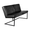 Loke Bank - mit Naht - Leder Texas Black Washed