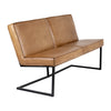 Loke Bank - mit Naht - Leder Texas Cognac