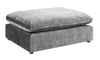 Lazy Modulsofa - Hocker - Stoff Adore Steel