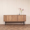 Welve - Sideboard 185cm | Metallgestell Schwarz - Eiche Massiv UP