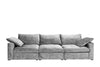 Lazy Modulsofa - 3 Sitzer - Stoff Adore Steel