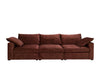 Lazy Modulsofa - 3 Sitzer - Stoff Adore Tabacco