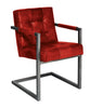 Olli - Stuhl mit Armlehne - Leder Texas Red