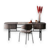 Welve - Schreibtisch 185cm | Metallgestell Schwarz - Eiche Massiv UP