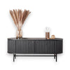 Welve - HIFI Sideboard 139cm | Metallgestell Schwarz - Esche Massiv UP