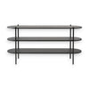 Welve - Regal | 3 Ablagen | Metallgestell Schwarz - Eiche Massiv UP