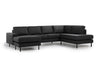 Madrid | U-Sofa - Anthrazit | Weicher Stoff - Rechts