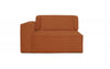 Roma | Modul mit Armlehn - Orange | Samt Stoff - Links
