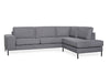 Madrid | Chaise Lounge Sofa - Hellgrau | Weicher Stoff - Rechts