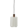PEAK - Pendelleuchte S | Fassung Bronze - Schirm Kunststoff Weiß