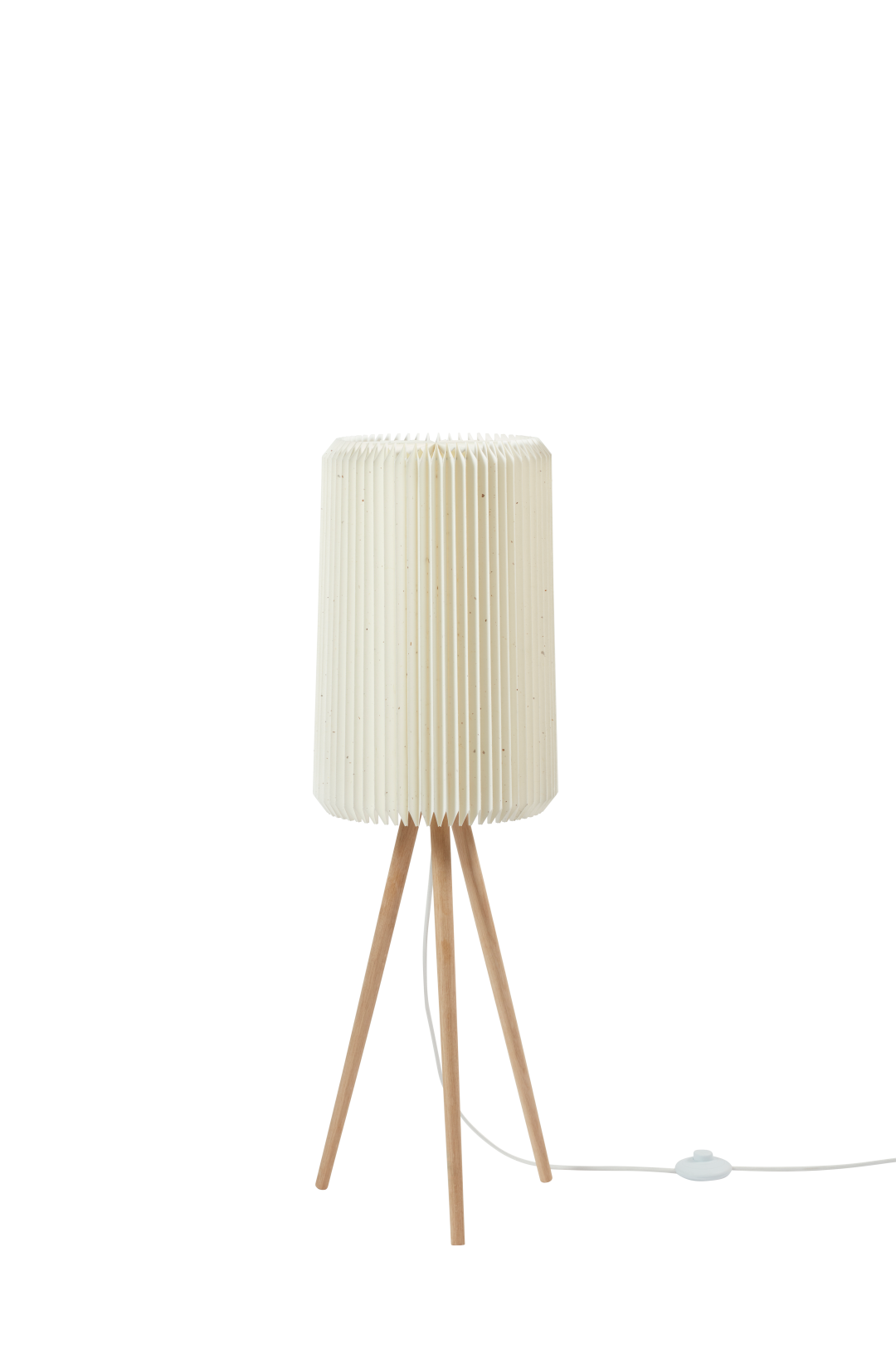 PEAK - Leuchte Stick | Beine Eiche - Schirm Kunststoff Weiß