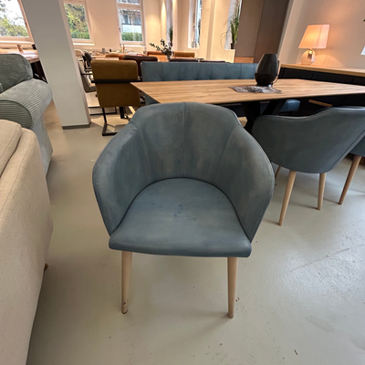 Ida Stuhl - Leder Blau