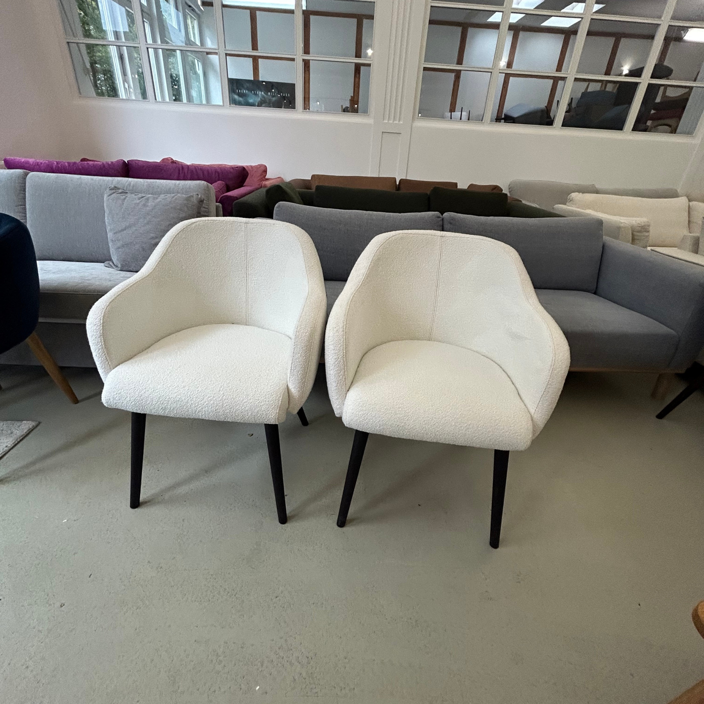 Nicole Stuhl - Stoff Weiß - 2 Stück