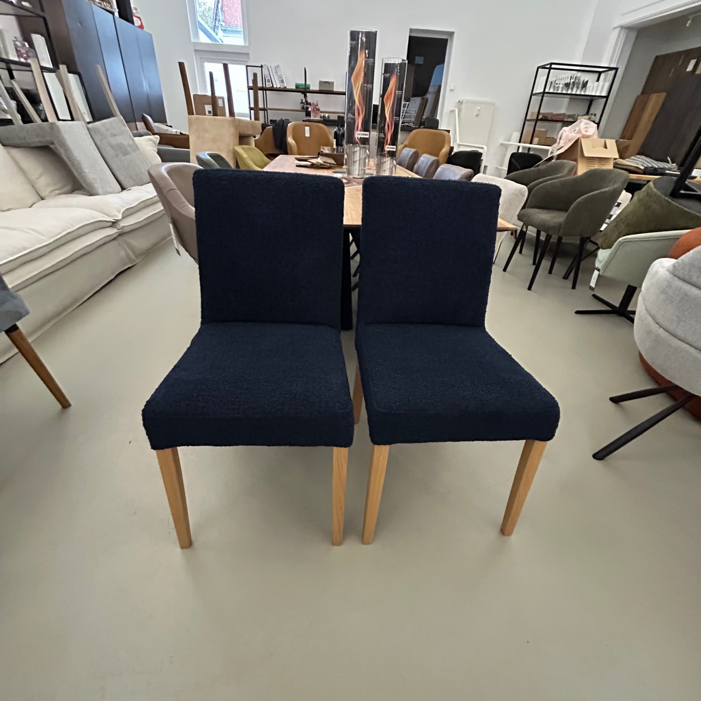 Celine Stuhl - Stoff Blau - 2 Stück