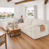 Lazy Modulsofa - 3 Sitzer mit Chaiselongue Links - Stoff Mega Ivory