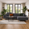 Louise Modulsofa - Mit XL Maxi Modul Rechts - Stoff Alpine Grey