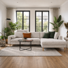 Louise Modulsofa - Mit XL Maxi Modul Rechts - Stoff Alpine Natural