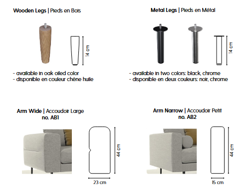 Louise Modulsofa - 2,5 Sitzer - Stoff Adore