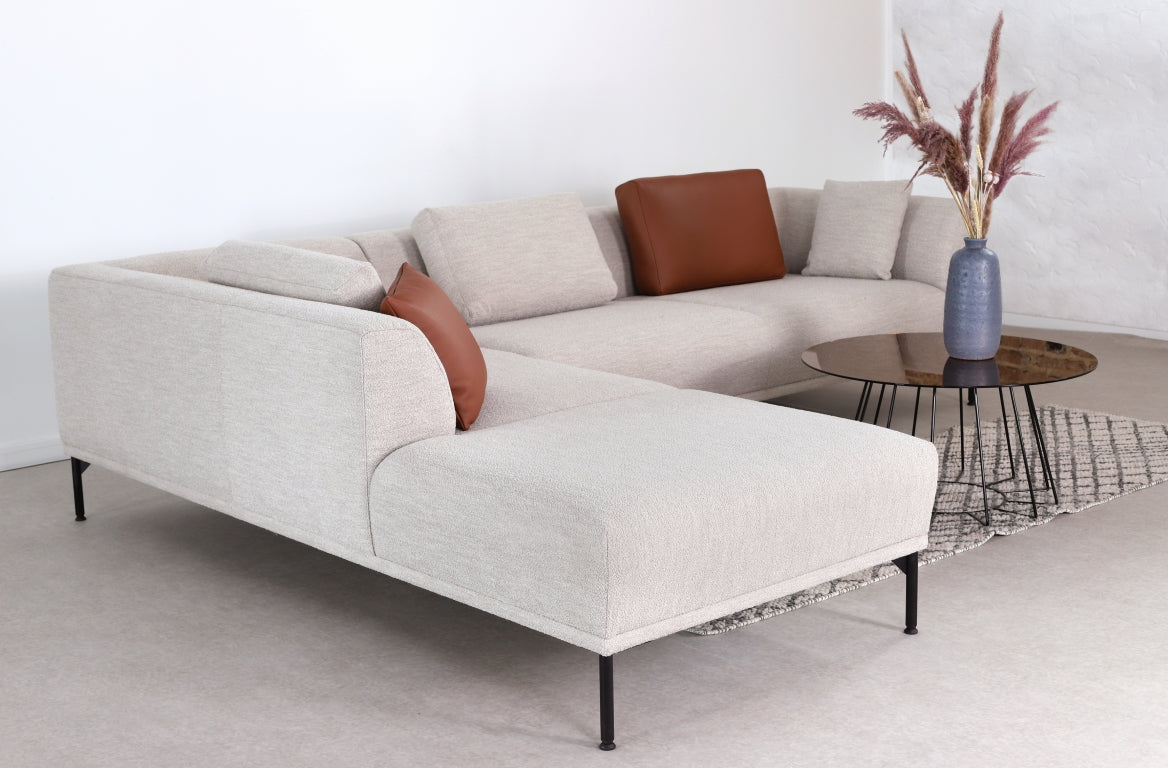 Vanessa Modulsofa - 2,5 Sitzer mit Openend Links - Stoff Alpine Natural