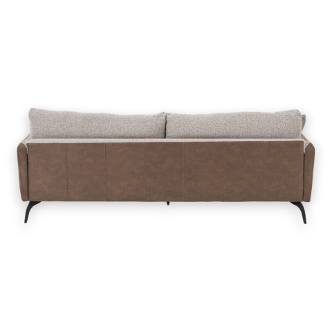 Ekko Modulsofa - 3 Sitzer - Stoff Ascot Toffee | Leder Bull Braun