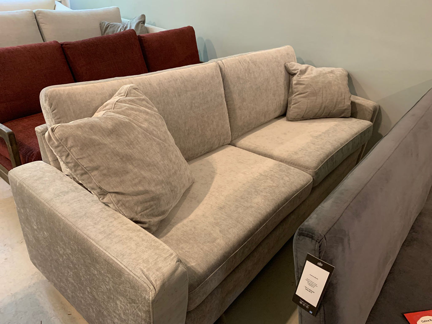 Palermo 3 Sitzer Eros Light Grey