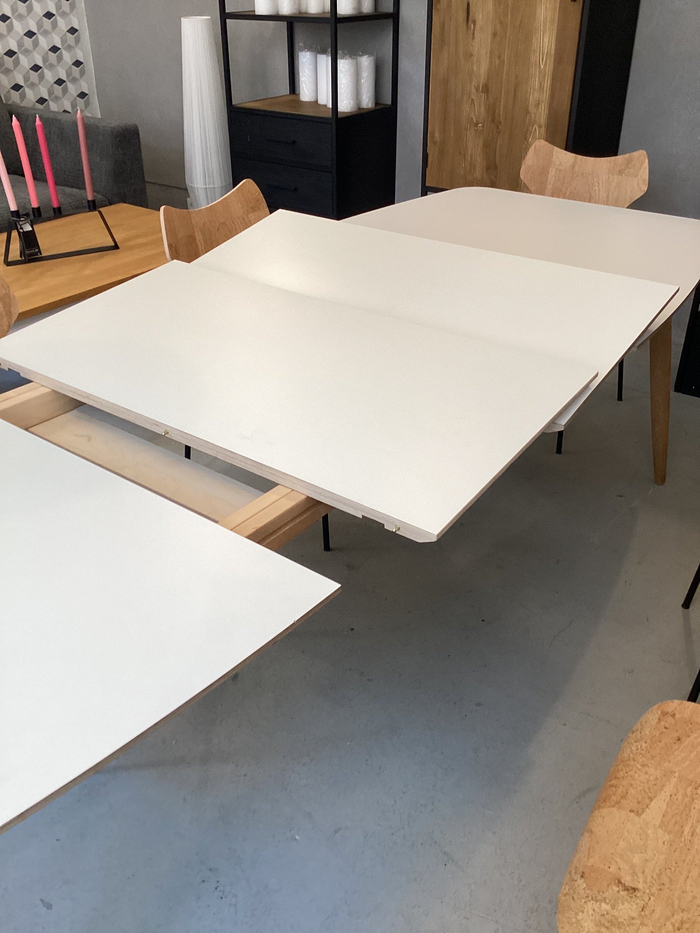 Urban Flex Tisch | Harlekinkante | mit Einlegeplatte - HPL Weiß|180x100 cm