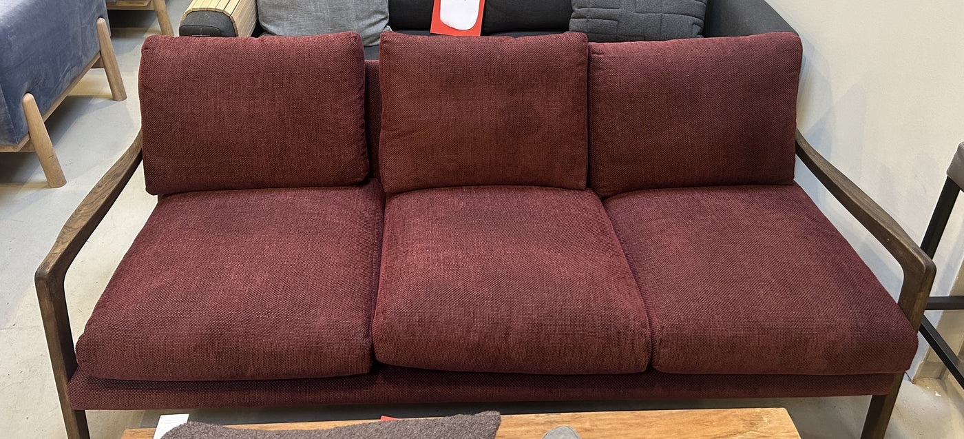 Rico 3 Sitzer - Stoff Silent Bordeaux - Outlet