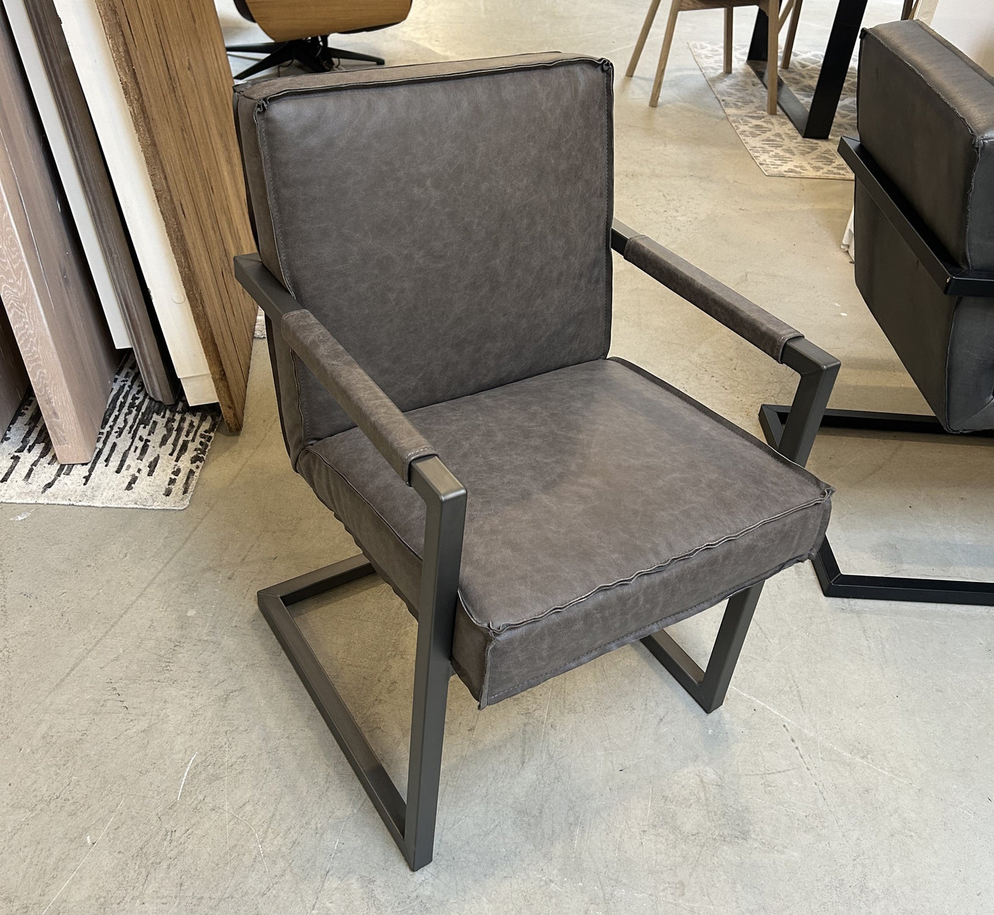 Sofie Stuhl - Leder Texas Taupe