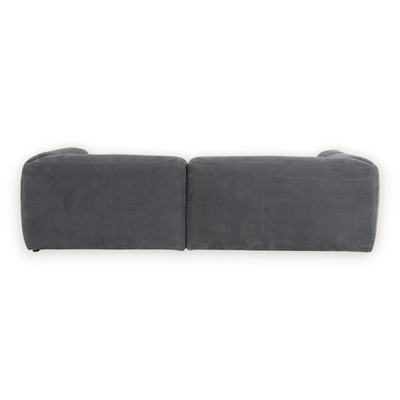 Luna Modulsofa - 1,5 Sitzer mit XXL Chaiselongue Links - Stoff Shadow