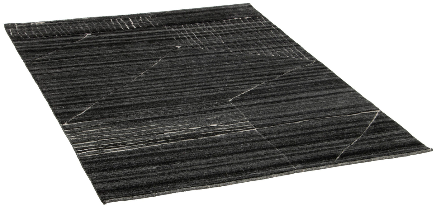 Scenic Horizon Teppich - Field Charcoal - Handgeknüpft