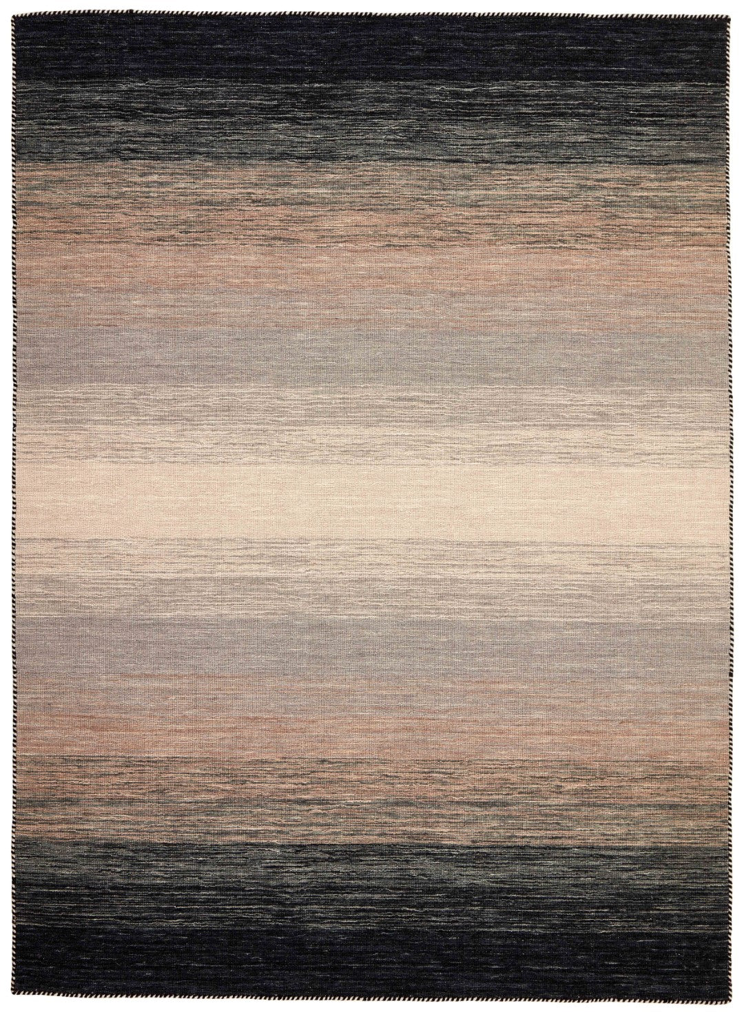 Panoramic Kilim - Black Grey - Handgewebt