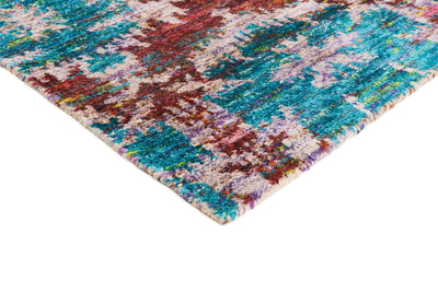 Silk Sari Teppich - Multi Colour 210031