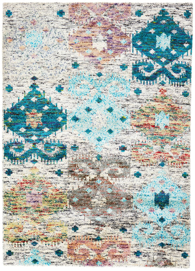 Silk Sari Teppich - Multi Colour 210032