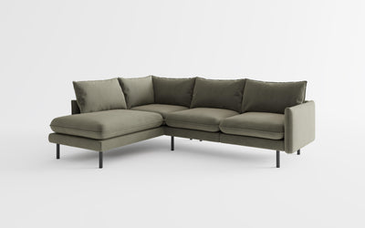 Ella Chaiselongues Sofa - Stoff Farbe Forest - Links