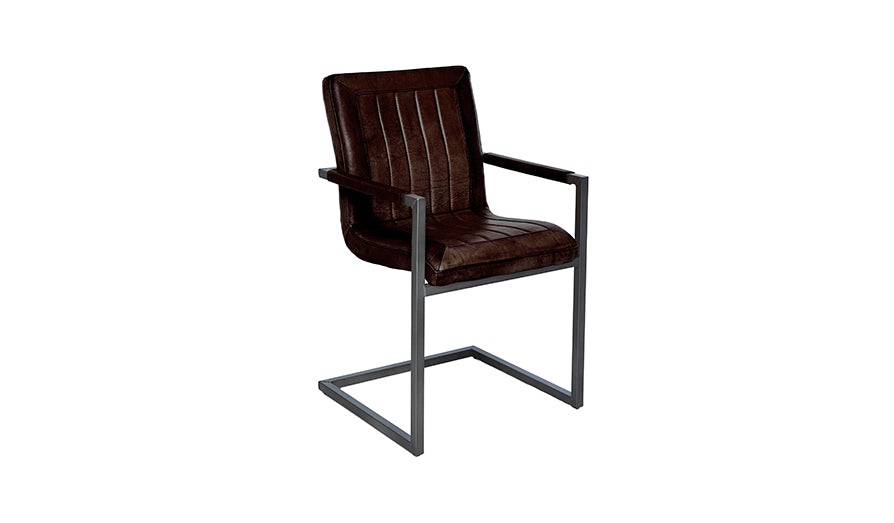 Laura Stuhl - Leder Texas Dunkelbraun - Outlet