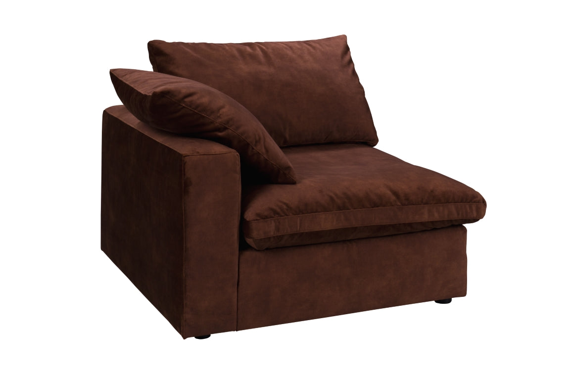 Lazy - Modul Arm Links - Stoff Adore Braun