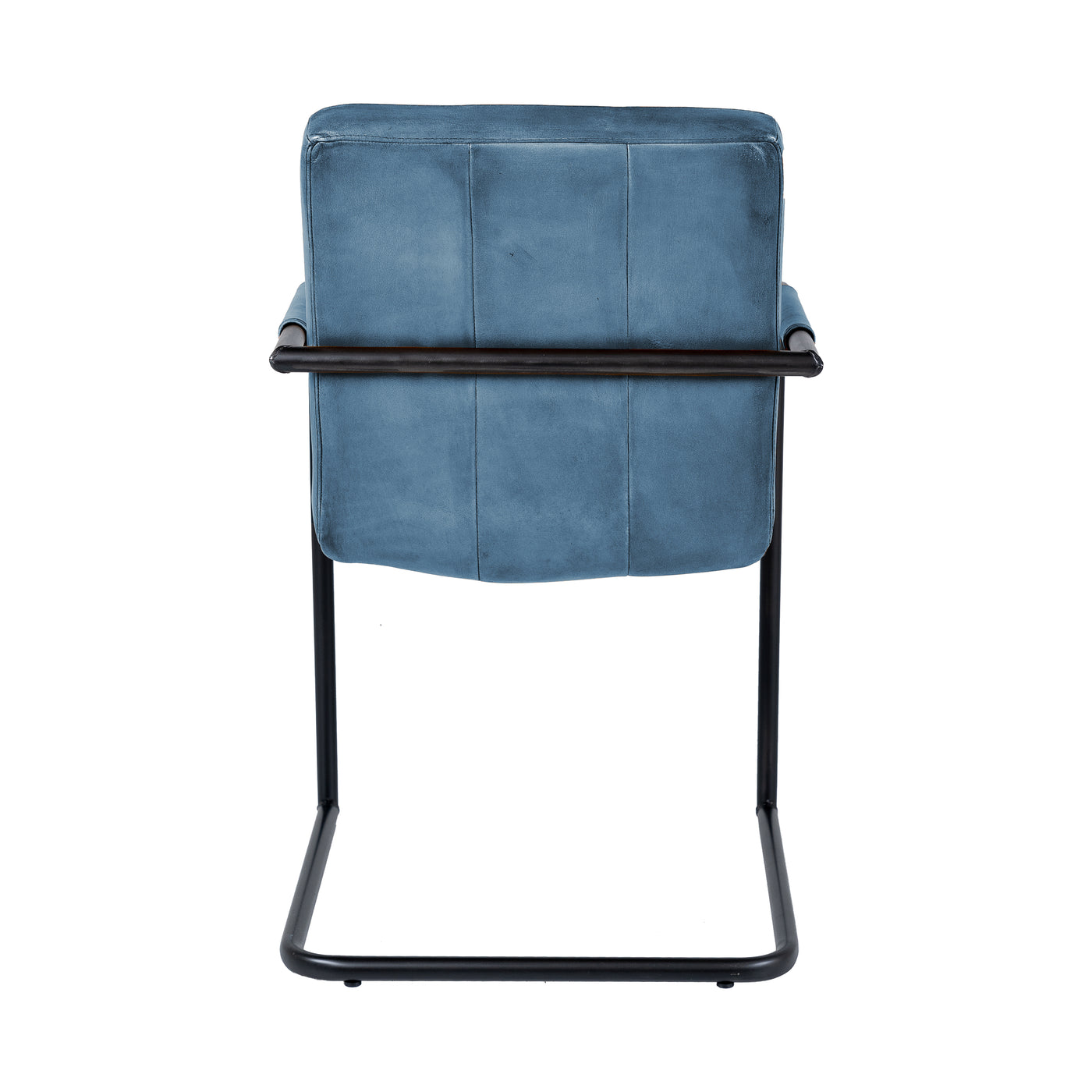 Anna Stuhl - mit Armlehne - Leder Texas New Blue
