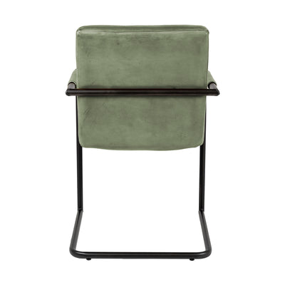 Emilia Stuhl - mit Armlehne - Leder Texas Olive