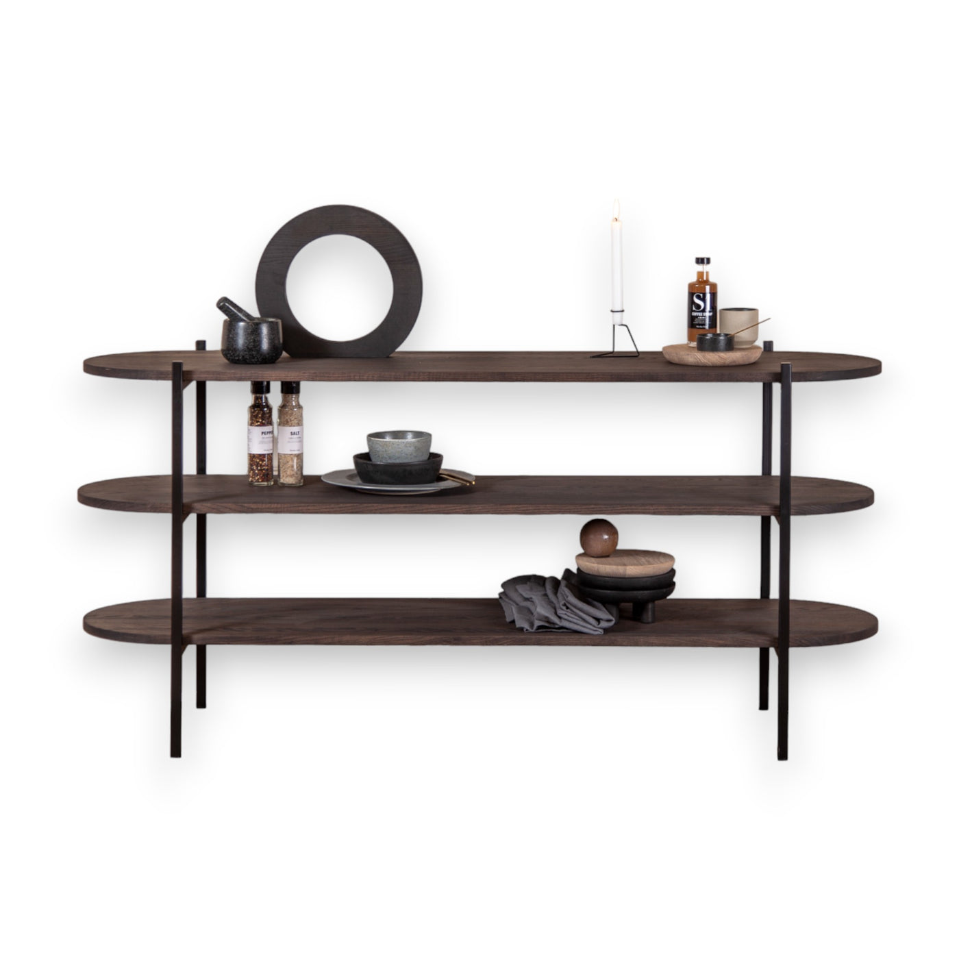 Welve - Regal | 3 Ablagen | Metallgestell Schwarz