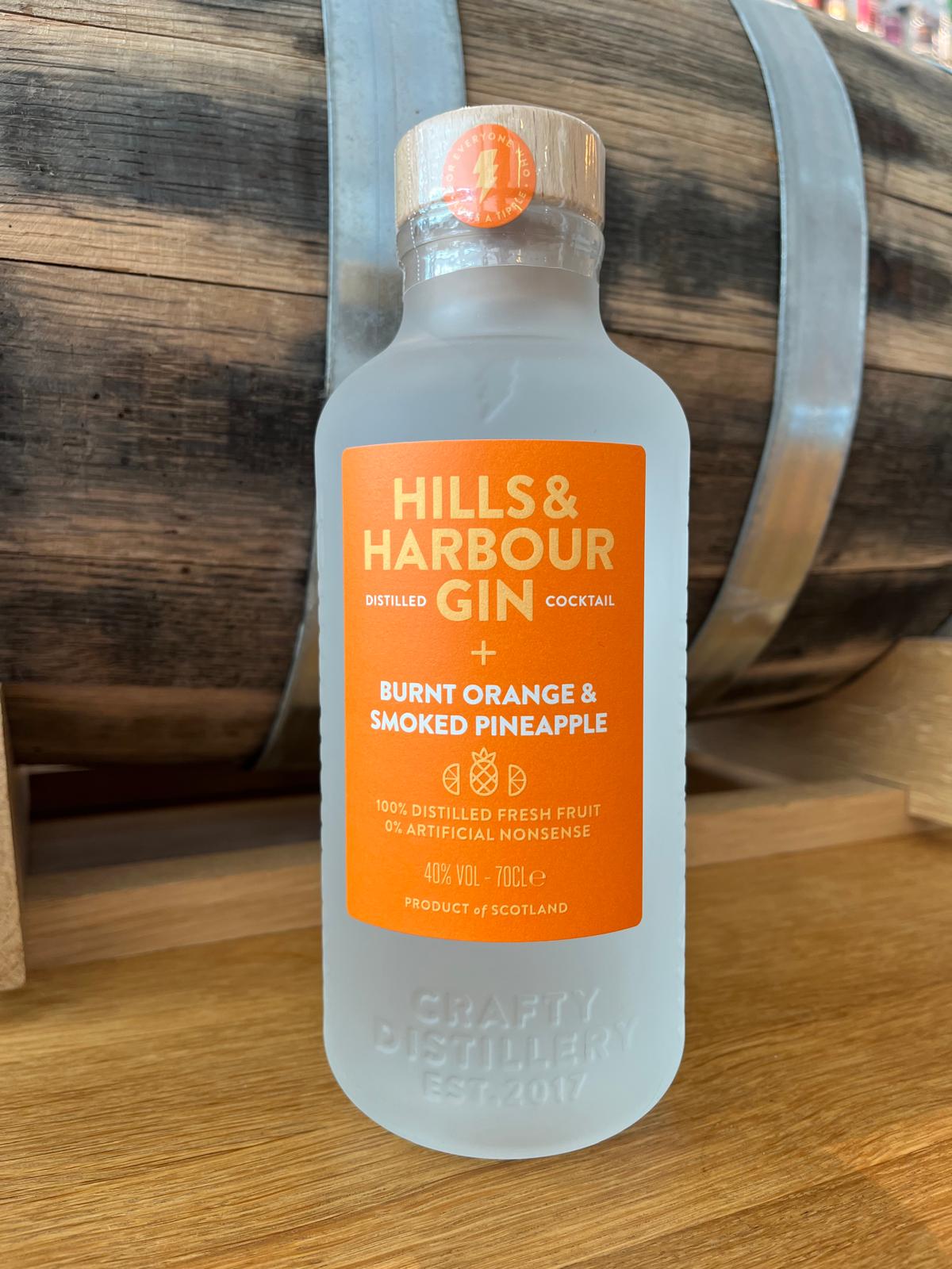 Hills&Harbour Gin Cocktail burnt Orange smoked Pineapple