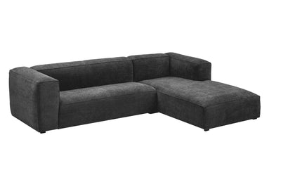 Moon Modulsofa - 2,5 Sitzer mit Chaiselongue Rechts - Stoff Brave Me Brown