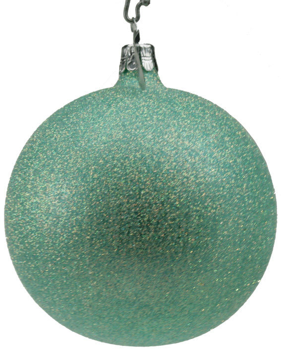 Weihnachtskugel Goldflimmer hellgrün - 10cm
