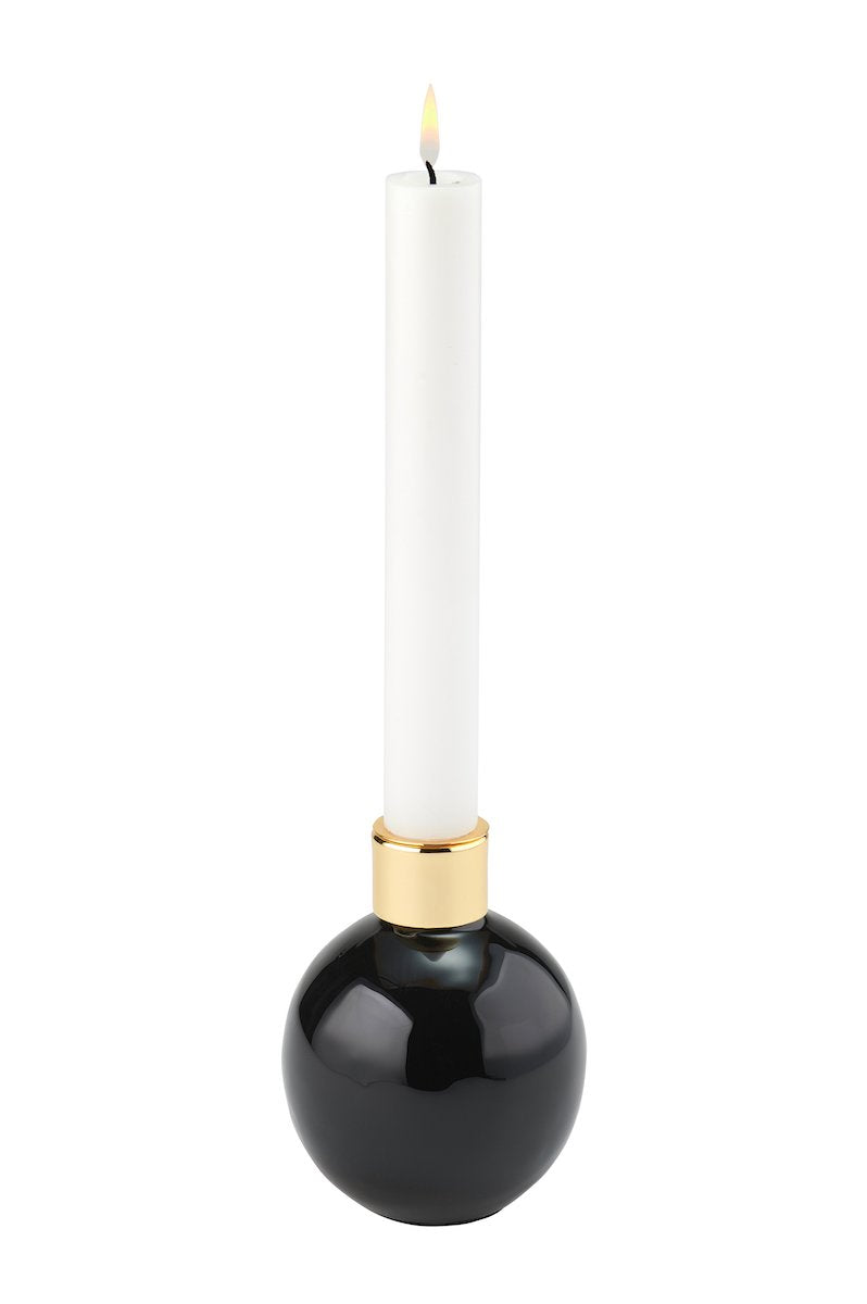 Vase/Kerzenhalter Saigon, Farbe Schwarz S - 8x11x8cm