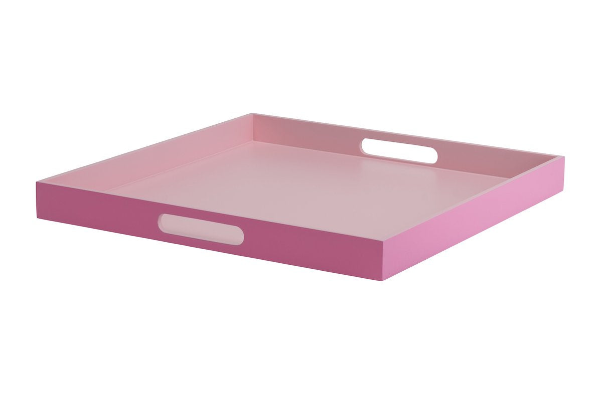Spa Tablett, M, quadratisch, 2farbig, pink/orange  - 40,4x40,4x4cm