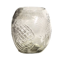 Windlicht/ Vase mit Ananasschliff in Handarbeit 13cm - 13cm