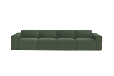 Manhattan | 4 Sitzer - Sofa - Grün | Weicher Natur Stoff
