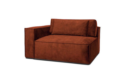 Roma | Modul mit Armlehn - Braun | Velour - Links