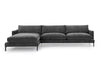 Barcelona | 2,5 Sitzer | Sofa mit Chaise Lounge - Grau | Weicher Stoff - Links