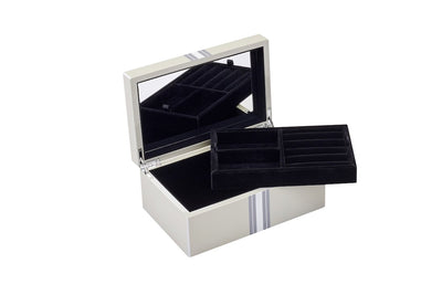 Schmuckbox Tang mit Streifen, Farbe Flannel S - 22x14x8,3cm
