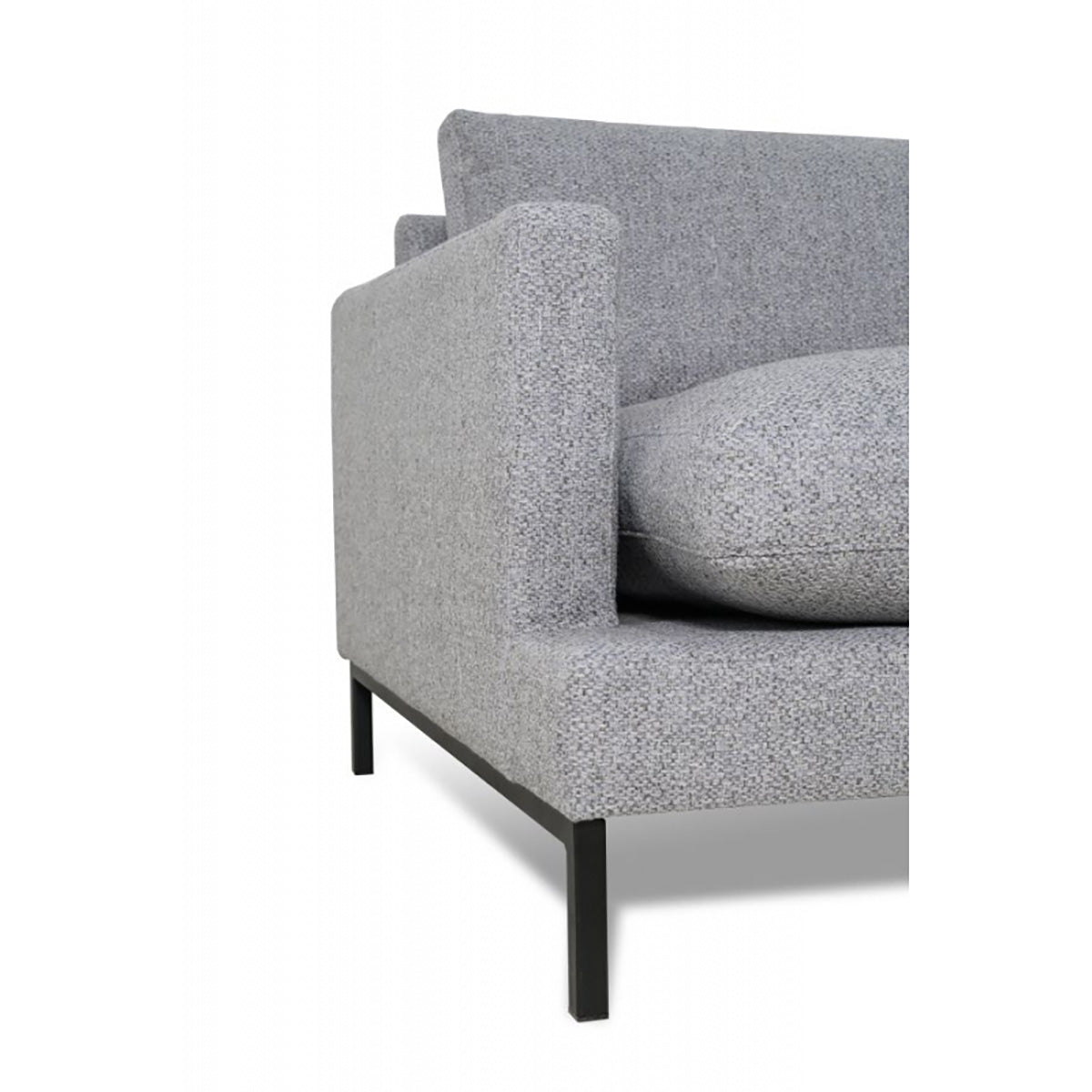Barcelona | 2,5 Sitzer | Sofa mit Chaise Lounge - Grau | Nachhaltiger Stoff - Links